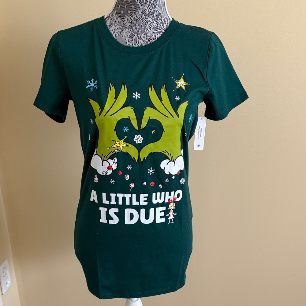 NWT THE GRINCH “A LITTLE WHO IS DUE Short Sleeve Tee